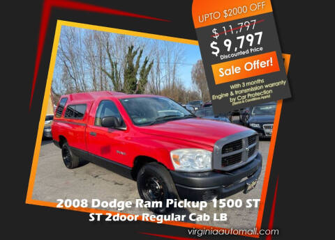 2008 Dodge Ram Pickup 1500 for sale at Virginia Auto Mall in Woodford VA