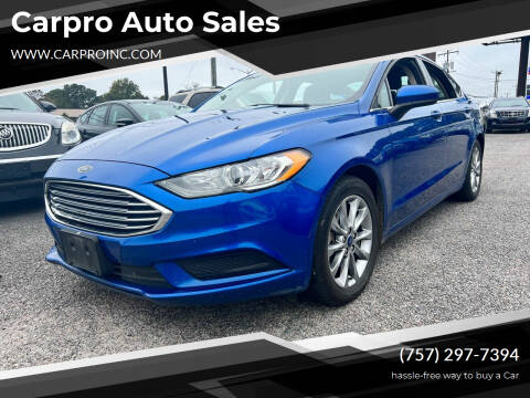 2017 Ford Fusion for sale at Carpro Auto Sales in Chesapeake VA