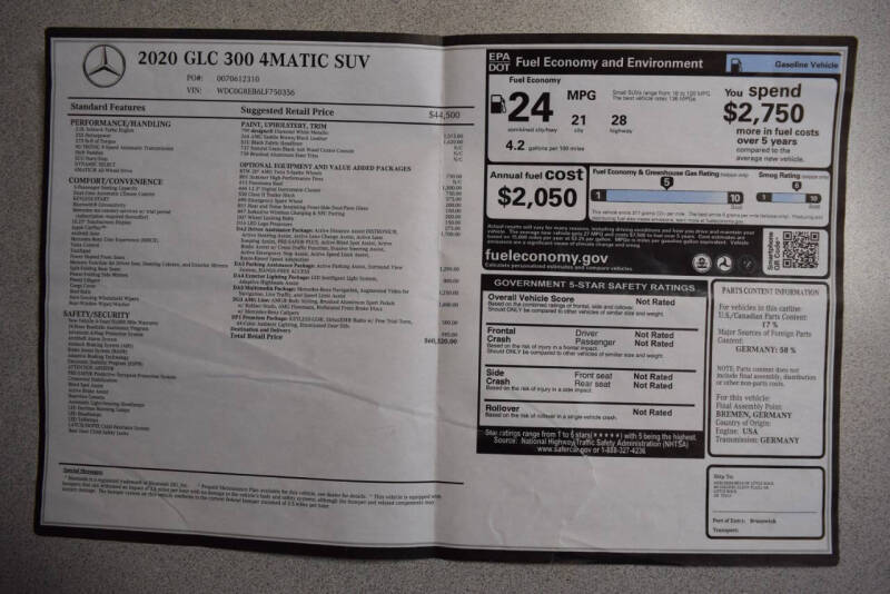 2020 Mercedes-Benz GLC GLC 300 4MATIC