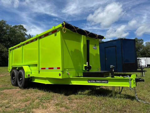 2026 STEEL PINES CARGO 7X16TA5 SLIME GREEN DUMP TRAIL