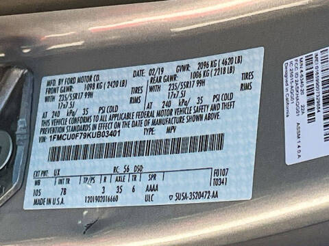 2019 Ford Escape S
