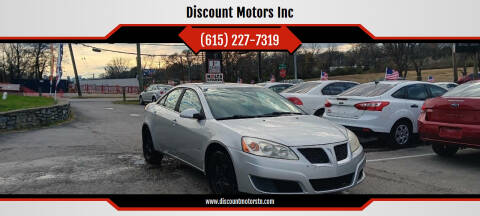 2010 Pontiac G6 for sale at Discount Motors Inc in Nashville TN