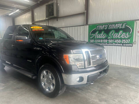 2012 Ford F-150 for sale at Tim's Simple Auto Sales in Greenbrier AR