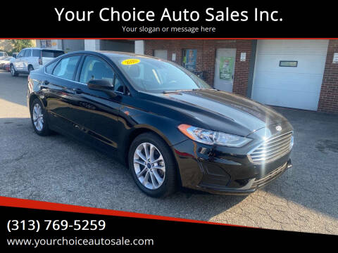 2020 Ford Fusion for sale at Your Choice Auto Sales Inc. in Dearborn MI