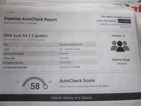 2008 Audi A4 3.2 quattro