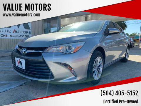 2016 Toyota Camry for sale at VALUE MOTORS in Kenner LA
