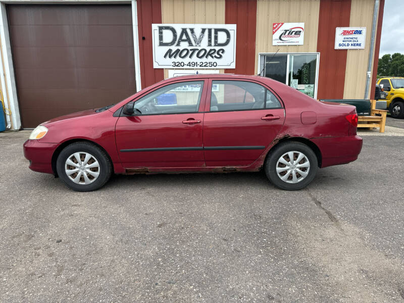 2003 Toyota Corolla for sale at DAVID MOTORS LLC in Grey Eagle MN