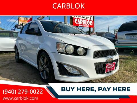 2013 Chevrolet Sonic for sale at CARBLOK in Lewisville TX