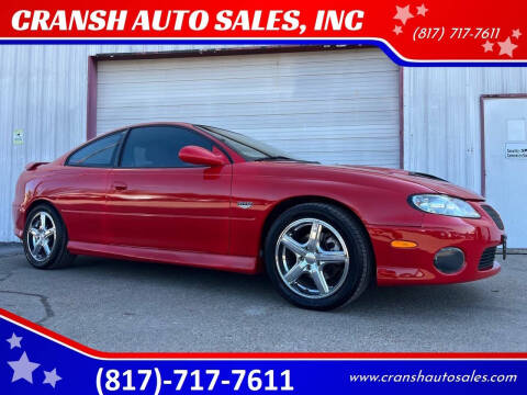 2004 Pontiac GTO for sale at CRANSH AUTO SALES, INC in Arlington TX