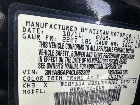 2012 Nissan Sentra 2.0 SR