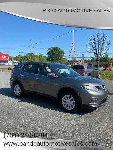 2015 Nissan Rogue for sale at B & C AUTOMOTIVE SALES in Lincolnton NC