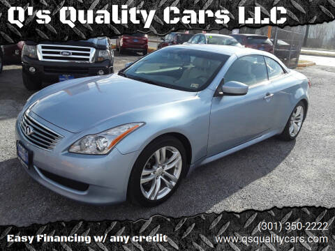 2010 Infiniti G37 Convertible for sale at Q's Quality Cars LLC in Capitol Heights MD