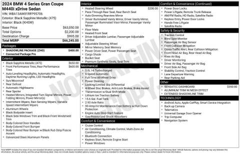 2024 BMW 4 Series M440i xDrive Gran Coupe