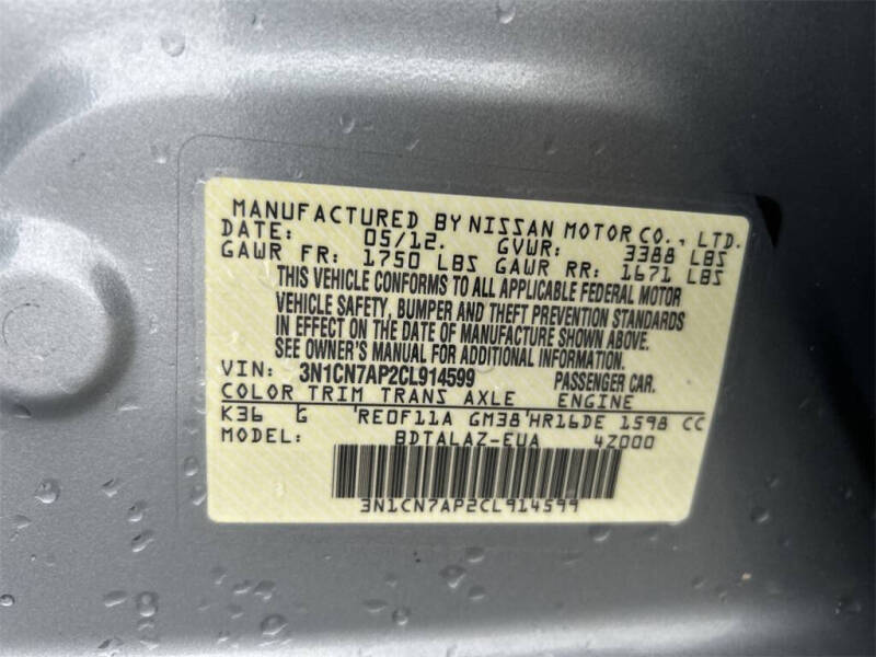 2012 Nissan Versa 1.6 S