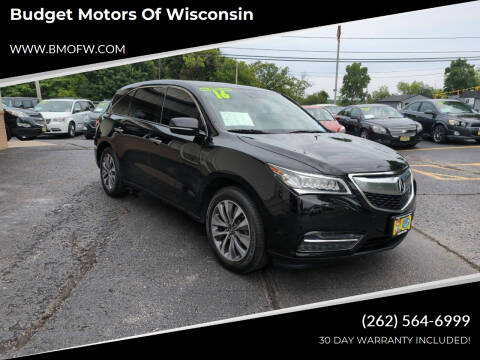2016 Acura MDX for sale at Budget Motors of Wisconsin in Racine WI