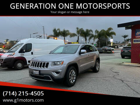 2014 Jeep Grand Cherokee for sale at GENERATION ONE MOTORSPORTS in La Habra CA