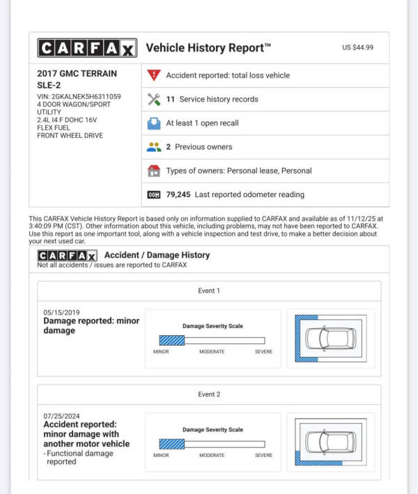 2017 GMC Terrain SLE-2