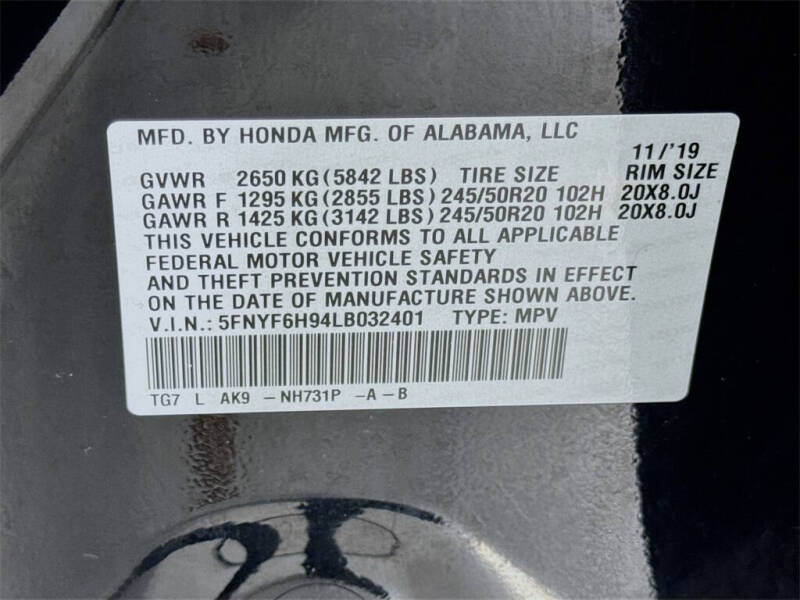 2020 Honda Pilot Touring