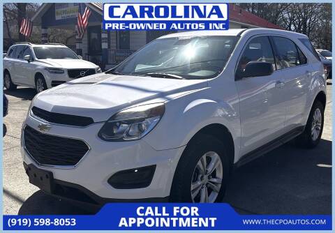 2017 Chevrolet Equinox for sale at Carolina Pre-Owned Autos Inc in Durham NC