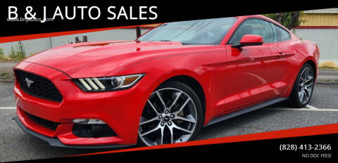 2016 Ford Mustang for sale at B & J AUTO SALES in Morganton NC