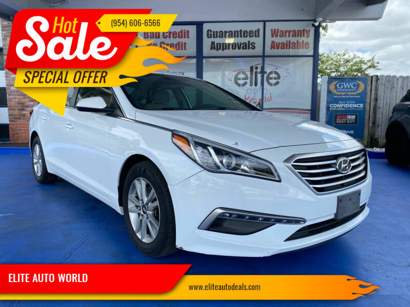 2015 Hyundai Sonata for sale at ELITE AUTO WORLD in Fort Lauderdale FL