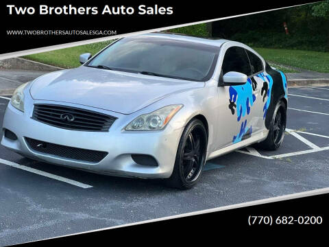 2008 Infiniti G37 for sale at Two Brothers Auto Sales in Loganville GA