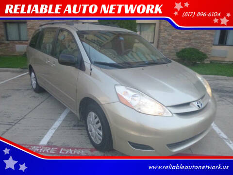 2006 Toyota Sienna for sale at RELIABLE AUTO NETWORK in Arlington TX