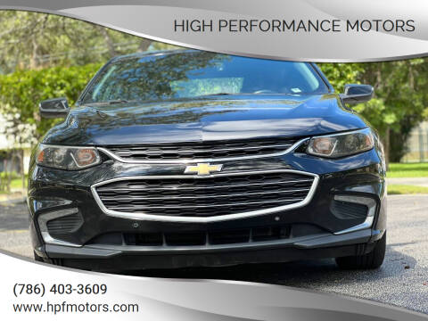 2017 Chevrolet Malibu for sale at HIGH PERFORMANCE MOTORS in Hollywood FL