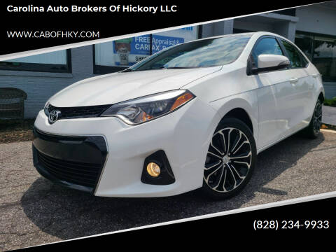 2014 Toyota Corolla for sale at Carolina Auto Brokers of Hickory LLC in Newton NC