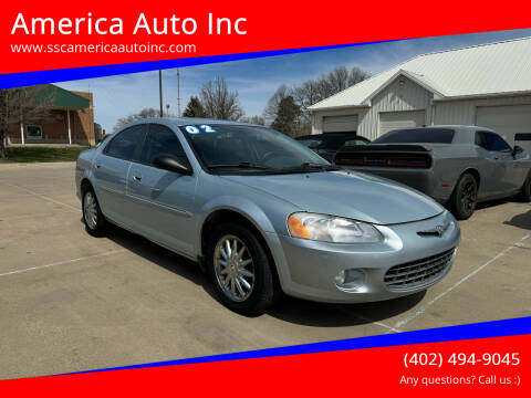 2002 Chrysler Sebring for sale at America Auto Inc in South Sioux City NE