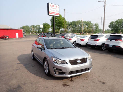 2016 Subaru Impreza for sale at Marty's Auto Sales in Savage MN