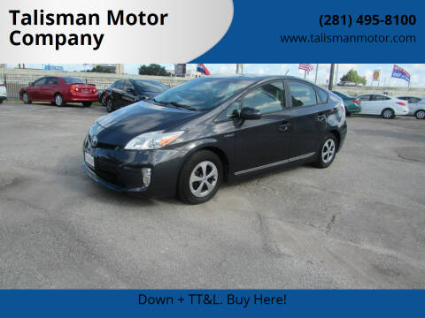 2012 Toyota Prius for sale at Talisman Motor Company in Houston TX