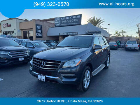 2013 Mercedes-Benz M-Class for sale at Allin Cars in Costa Mesa CA