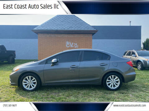2012 Honda Civic for sale at East Coast Auto Sales llc in Virginia Beach VA
