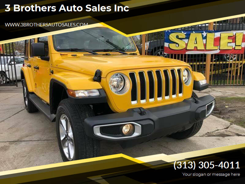 2019 Jeep Wrangler Unlimited for sale at 3 Brothers Auto Sales Inc in Detroit MI