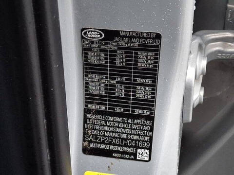 2020 Land Rover Range Rover Evoque SE