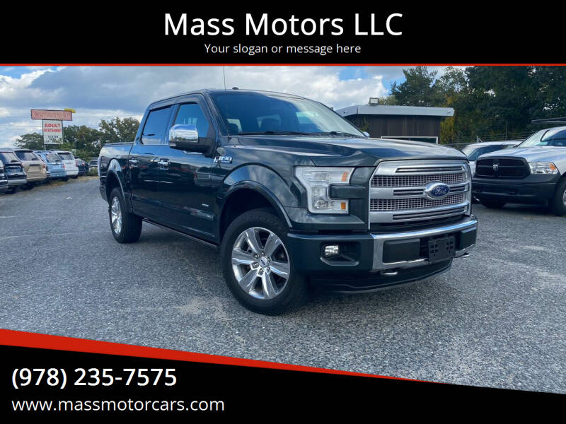 2015 Ford F-150 for sale at Mass Motors LLC in Worcester MA