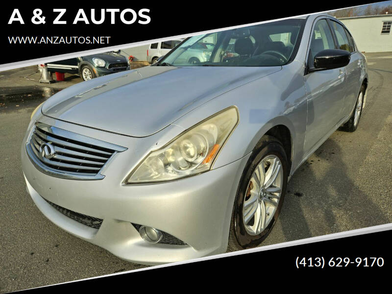 2011 Infiniti G25 Sedan for sale at A & Z AUTOS in Westfield MA