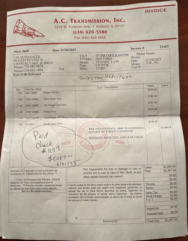 2020 Ford Transit 250