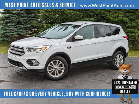 2019 Ford Escape for sale at West Point Auto Sales & Service in Mattawan MI