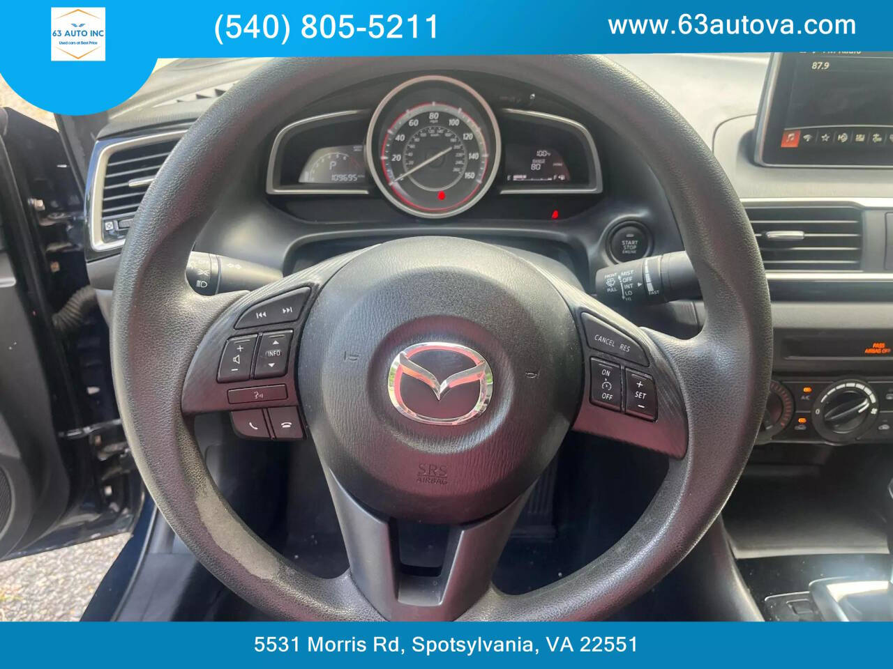 2015 Mazda Mazda3 for sale at 63 Auto Inc in Spotsylvania, VA