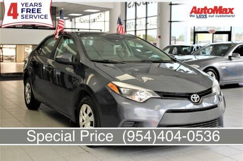 2014 Toyota Corolla for sale at Auto Max in Hollywood FL