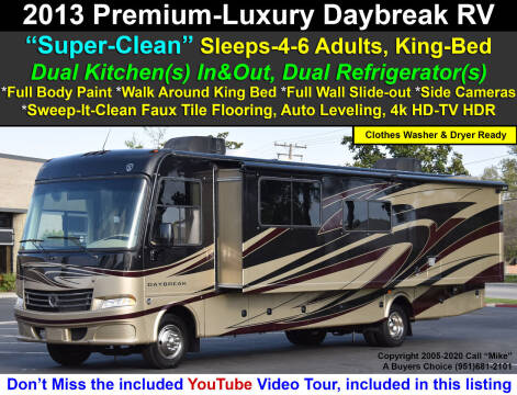 2013 Thor Industries Daybreak 34 for sale at A Buyers Choice in Jurupa Valley CA