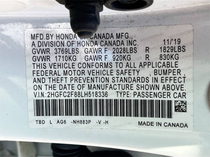 2020 Honda Civic Sport