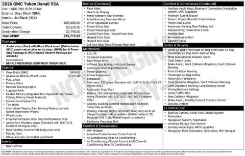 2026 GMC Yukon Denali