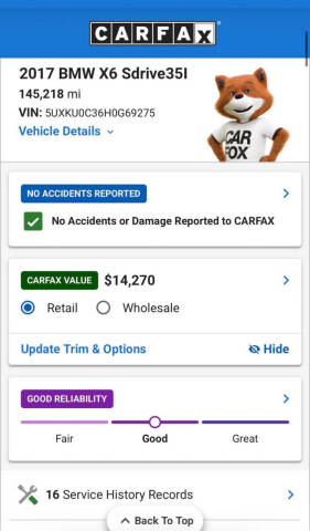 2017 BMW X6 sDrive35i
