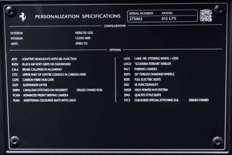 2022 Ferrari 812 GTS