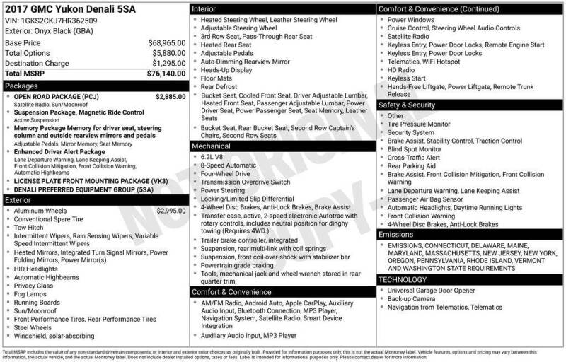 2017 GMC Yukon Denali