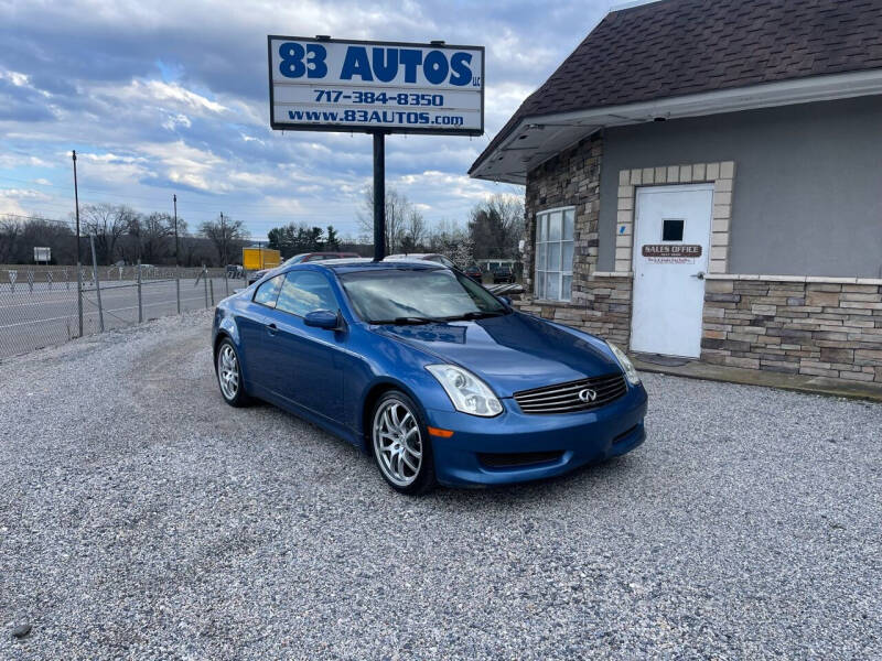 2007 Infiniti G35 for sale at 83 Autos in York PA