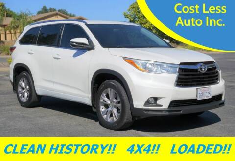 2015 Toyota Highlander for sale at Cost Less Auto Inc. in Rocklin CA